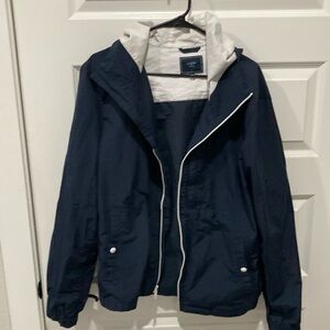 Women’s  J Crew Navy Blue Hooded Jacket